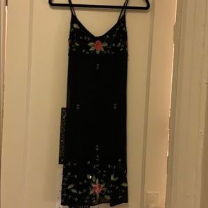 CACHE beaded black dress